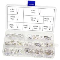 OCR 300Pcs Non-Insulated Fork Crimp Terminals Connector 9 Sizes,U-Type Terminals Cable Wire Connector Assortment Kit