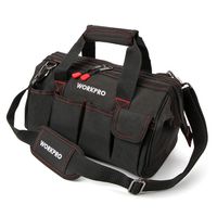 WORKPRO 14-inch Tool Bag, Multi-pocket Tool Organizer with Adjustable Shoulder Strap, W081021A
