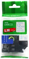 LM Tapes - Premium 1/2" Blue Print on White Label Compatible with P-Touch TZe-233 Tape TZ-233 and Comes with a Great Tape Color/Size Guide for Easy reordering.