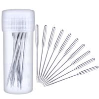 BronaGrand 50 Pieces Sewing Needles Home Sewing Machine Needles, Size 9, 11, 14, 16, 18, with 5 Needle Bottles, 10 Pieces Per Size