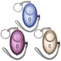 Suyisy Safesound Personal Alarm 3 Pack 130db Self Defense Security Alarms Keychain with LED SOS Survival Whistle Emergency Alarms for Kids,Women and Elders