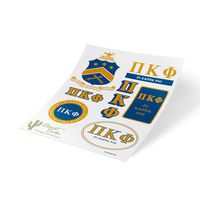 Pi Kappa Phi Standard Sticker Sheet Decal Laptop Water Bottle Car Pi Kapp (Full Sheet - Standard)