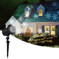 2019 New Moving Snowflake lights, White Christmas Projector Lights LED Landscape Projection, Indoor & Outdoor Spotlights Decor Stage Irradiation & Garden Tree Wall, Perfect Halloween Holiday Party