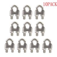 M8 Wire Rope Clamp 304 Stainless Steel 5/16" Wire Rope Cable Clip Clamp (10Pack)