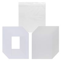 Pack of 25 11x14 Picture Mats Pre Cut for 8.5x11 Photos or Art, White Core Bevel, Set Includes Backing Board & Sealed Bags - White