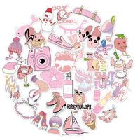 Cute VSCO Stickers for Water Bottles, Aesthetic, Trendy, 35 Pack Waterproof Stickers, Laptop Stickers for Teens, Cute Vinyl Stickers VSCO Girl Essential Stuff Stickers for Hydroflasks Laptops Computer