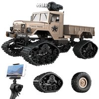 REMOKING RC Hobby Toys Military Truck Off-Road Sport Cars 4WD 2.4Ghz All Terrain Vehicle with Wi-Fi HD Camera Gifts for Kids and Adults
