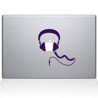 The Decal Guru Headphones MacBook Decal Vinyl Sticker - 13" MacBook Air - Lavender (1081-MAC-13A-LAV)