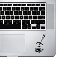 StickAny Palm Series Sushi Piece Sticker for Macbook Pro, Chromebook, and Laptops (Black)