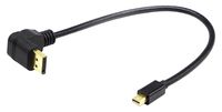 (30 CM/12inch) DP to Mini DP Cable,zdyCGTime Gold Plated 90 Degree Up Displayport Male to Mini Displayport Male Audio and Video Extender Adapter Cable (Up M/m)