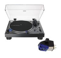 Audio Technica AT-LP140XP Direct-Drive Wired DJ Turntable Bundle with Replacement Cartridge - (at-XP3) Black