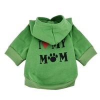 haoricu Pet Clothing, Fashion Hoodie Coat Puppy Cotton Blend T-Shirt for Small Pet Dog Apparel (L, Green)