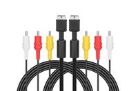 MXRS Audio Video RCA Cable - Game Console Component Accessories Connection AV Cable for PS1 PS2 PS3 Playstation 2.5M (2PC)
