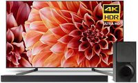 Sony XBR75X900F 75-Inch 4K Ultra HD Smart LED TV and 2.1ch Sound bar with Dolby Atmos and Wireless Subwoofer (HT-X9000F)