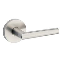 Kwikset 91540-003 Milan Door Handle Lever with Modern Contemporary Slim Round Design for Home Hallway or Closet Passage in Satin Nickel