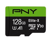 PNY Elite-X Micro SD 128GB, U3, V30, A1, Class 10, up to 100MB/s - P-SDU128U3WX-GE