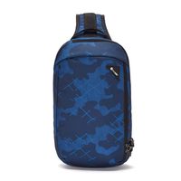 PacSafe Vibe 325 10 Liter Anti Theft Sling Bag/Crossbody-Fits 13 inch Laptop, Blue Camo