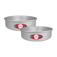 Fat Daddio's Anodized Aluminum Round Cake Pans, 2 Piece Set, 8 x 3 Inch