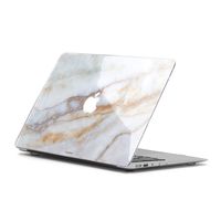 Uniqfind MacBook Case and Decal Skin Sticker Set (13"/inch MacBook Pro with Touch Bar (2016-2019), Vanilla Marble)