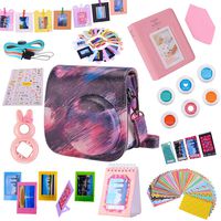 Tiessic Instax Mini 9 Camera Accessories Bundles Compatible with Fujifilm Instax Mini 9 Mini 8 Mini 8+ Camera with Mini 9 Case,64 Photos Mini Photo Album ,etc. (Meteor，14 Items)