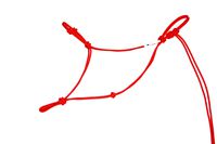 Horse Rope Training Halter - 4 Knot from 1/4" Stiff Polyester Halter Cord - Size Rope Most Trainers Use! (Red, Standard)