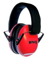 Snug Kids Earmuffs/Hearing Protectors - Adjustable Headband Ear Defenders for Children and Adults (Red)