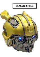 JIELI Bumblebee Helmet Bluetooth Speakers, Portable Wireless Speaker with HD Sound and Bass, 6H Playtime, LED Flashing Light, Wireless Speaker for Phone, Tablet, TV, and More