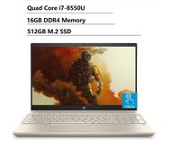 2019 Flagship Newest HP Pavilion 15 15.6" HD Touchscreen Business Laptop (Intel Quad-Core i7-8550U, 16GB DDR4 Memory, 512GB M.2 SSD, UHD 620) Type-C, HDMI, WiFi AC, Windows 10