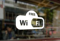 25 Centimeters WiFi Zone Internet Free Wireless Vinyl Stickers Funny Decals Bumper Car Auto Computer Laptop Wall Window Glass Skateboard Snowboard