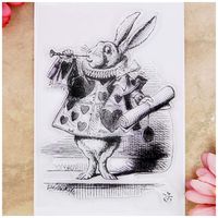 KWELLAM Bunny Rabbit Heart Happy Easter Clear Stamps for Card Making Decoration and DIY Scrapbooking