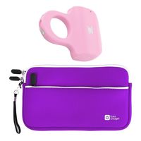 DURAGADGET Purple Water & Scratch Resistant Neoprene Zip Case Compatible - Suitable for Streetwise Sting Ring