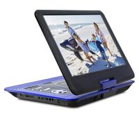 ZEROXCLUB 14-inch Portable DVD Player, Swivel Screen with 4 Hours Rechargeable Battery, Region-Free HD Video Player for Kids, Support SD Card/USB Port (Blue)