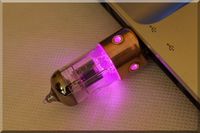 Handmade 8GB Purple Porthole Pentode Radio Tube USB Flash Drive. Steampunk/Industrial Style ####### (Tags: Stick Thumb Pen Key Drive Storage Memory Disk. Fallout Authentic Retro)