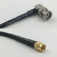 15cm RG316 BNC MALE ANGLE to SMA MALE Pigtail Jumper RF coaxial cable 50ohm 6inch High Quality Quick USA Shipping