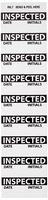 NMC INL7 Inspection Label, Legend"Inspected", 2-1/4 Length x 1" Height, Pressure Sensitive Vinyl, Black on White (Pack of 27)