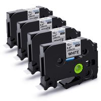 Startup P-Touch Label Tapes TZ TZe-231 TZe 231 Standard Laminated Label Cassette Compatible with Brother P Touch PT-D210 PTH110, 1/2 inch (12mm) Black on White, 26.2 Feet, 4-Pack