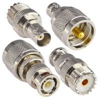 BNC to UHF 4 Type RF Connector Kit Coaxial BNC Male Female to UHF Male Female RF BNC UHF Radios Adapter Kit for Antennas Wireless LAN Devices Coaxial Cable Wi-Fi Radios External Antenna