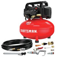 CRAFTSMAN Air Compressor, 6 gallon, Pancake, Oil-Free with 13 Piece Accessory Kit (CMEC6150K)