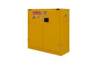 Durham FM Approved 1030S-50 Welded 16 Gauge Steel Flammable Safety Self Closing Door Cabinet, 1 Shelves, 30 gallons Capacity, 18" Length x 43" Width x 45-3/8" Height, Yellow Powder Coat Finish