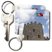 3dRose Portugal, Sintra, 9th c. Moorish Castle, Flag - EU23 JLG0009 - John Loggins - Key Chains, 2.25 x 4.5 inches, set of 2 (kc_82470_1)
