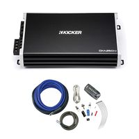 Enrock Audio Kicker DX Series 4-Channel 500 Watts Car Stereo Amplifier, Amp Installation Kit