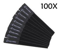 RayLineDo 100X Hook & Loop Self-Gripping Cable Ties 20MM x 180MM in Blackwell Organize Tie Laptop Pad Cellphone Cables