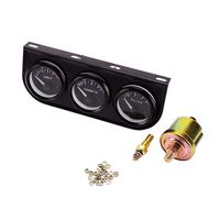iztor 52mm Triple Gauge 3 in 1 (Voltmeter + Water Temp Gauge + Oil Press Gauge) Sensor 52mm Auto Gauge Car Meter