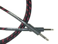 Conquest Sound CIC14-11 Hi Definition 14-Foot 1/4-Inch Guitar/Instrument Cable Woven Jacket - Black/Red