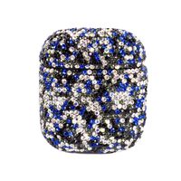 2019 Newest Luxurious Rhinestone AirPods Case with Keychain, Shockproof Protective Premium Crystal Cover Skin for AirPods Charging Case 2 & 1 (Black C13 No Keychain)