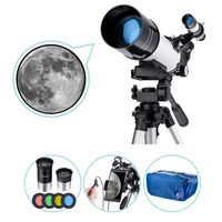 MAXLAPTER Kids Telescope for Astronomy with Standard Tripod Phone Mounting Case Moon Filter 400/70mm