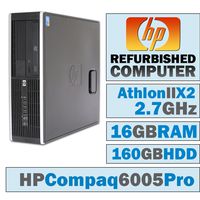 HP 6005 Pro SFF/Athlon II X2 215 @ 2.70 GHz/16GB DDR3/160GB HDD/DVD-RW/WINDOWS 10 PRO 64 BIT