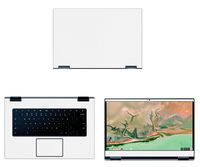decalrus - Protective Decal for Lenovo Yoga ChromeBook C630 (15.6" Screen) Laptop White Carbon Fiber Skin case Cover wrap CFlenovoYOGAchrmbk_C360White