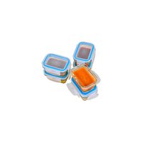 Elacra [4oz, 6-Pack] Glass Baby Food Storage Containers Small Glass Containers with BPA-Free & Locking Lids - Freezer, Oven and Microwave Safe