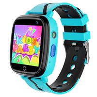 MeritSoar Kids Smart Watch with GPS Tracker SOS Camera Game 1.44 inch Touch Screen Sport Smartwatch Camera Cell Phone Girls Boys for iOS & Android (Q11 Blue)